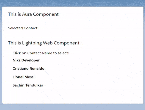 Handling Events of LWC in Aura Component