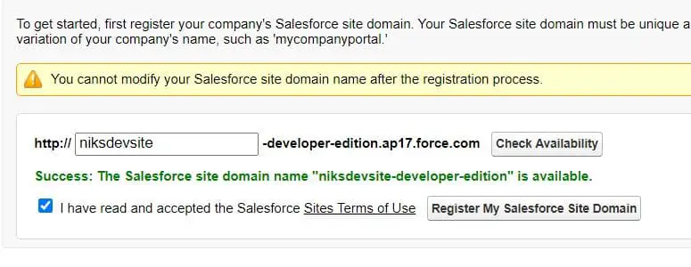 Sites in Salesforce