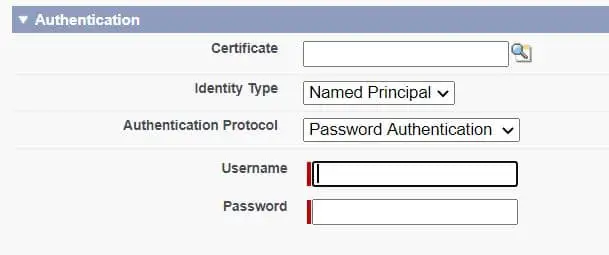 Named Credentials using Password Authentication