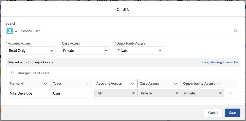 Share Record using Apex in Salesforce